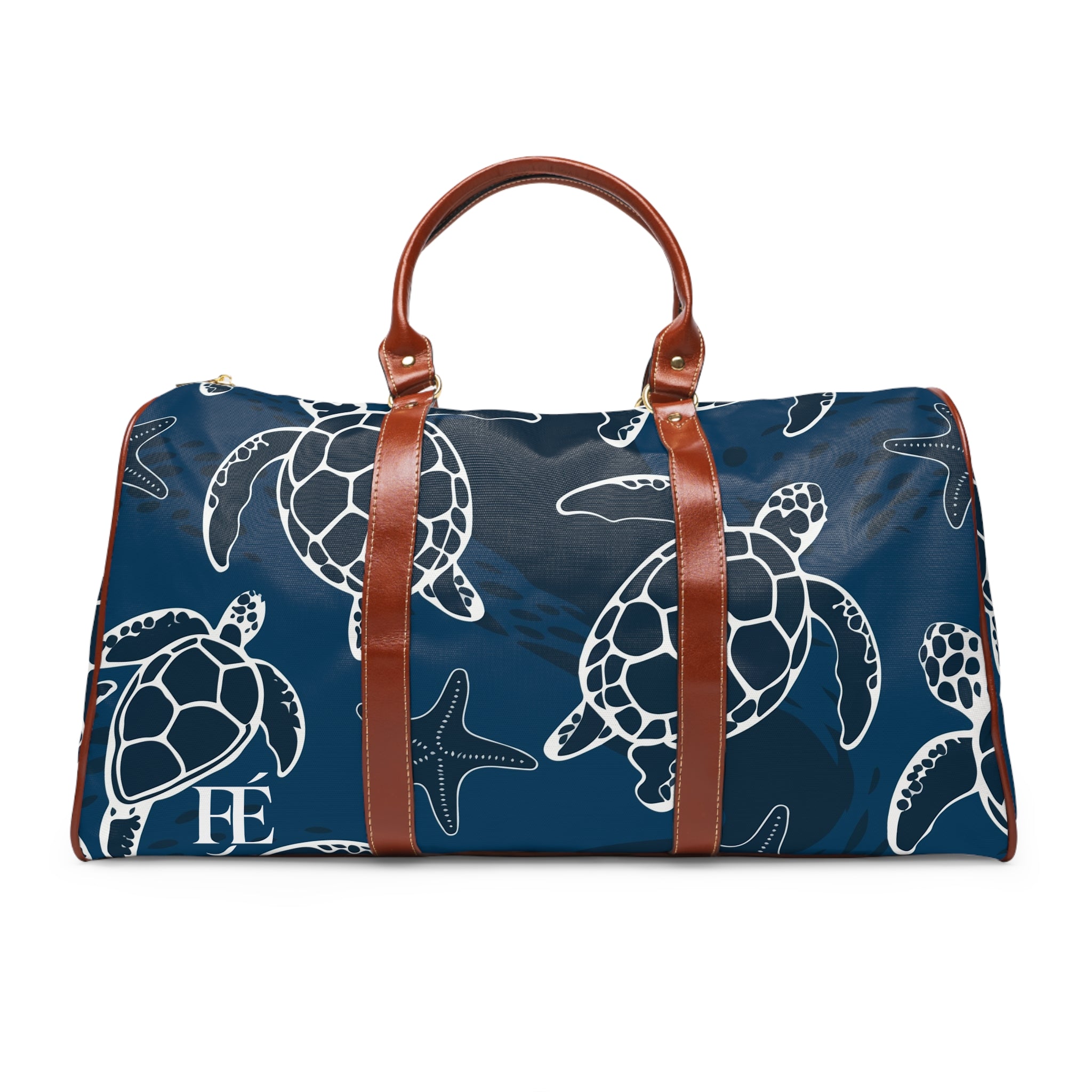 Le Faire Étalage Navy Sea Turtle Waterproof Travel Bag