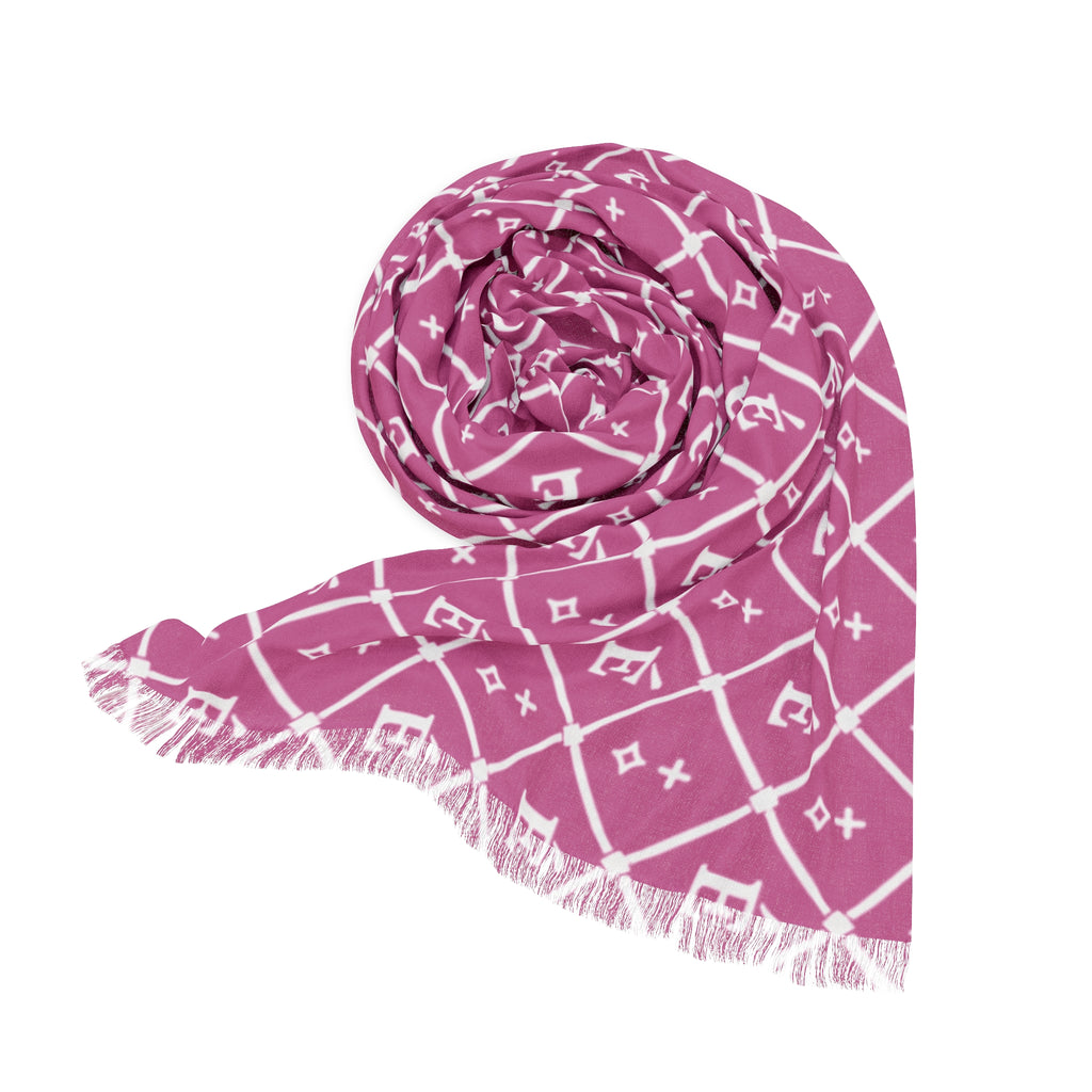 Light Scarf — Minimal Monogram Pattern Scarf