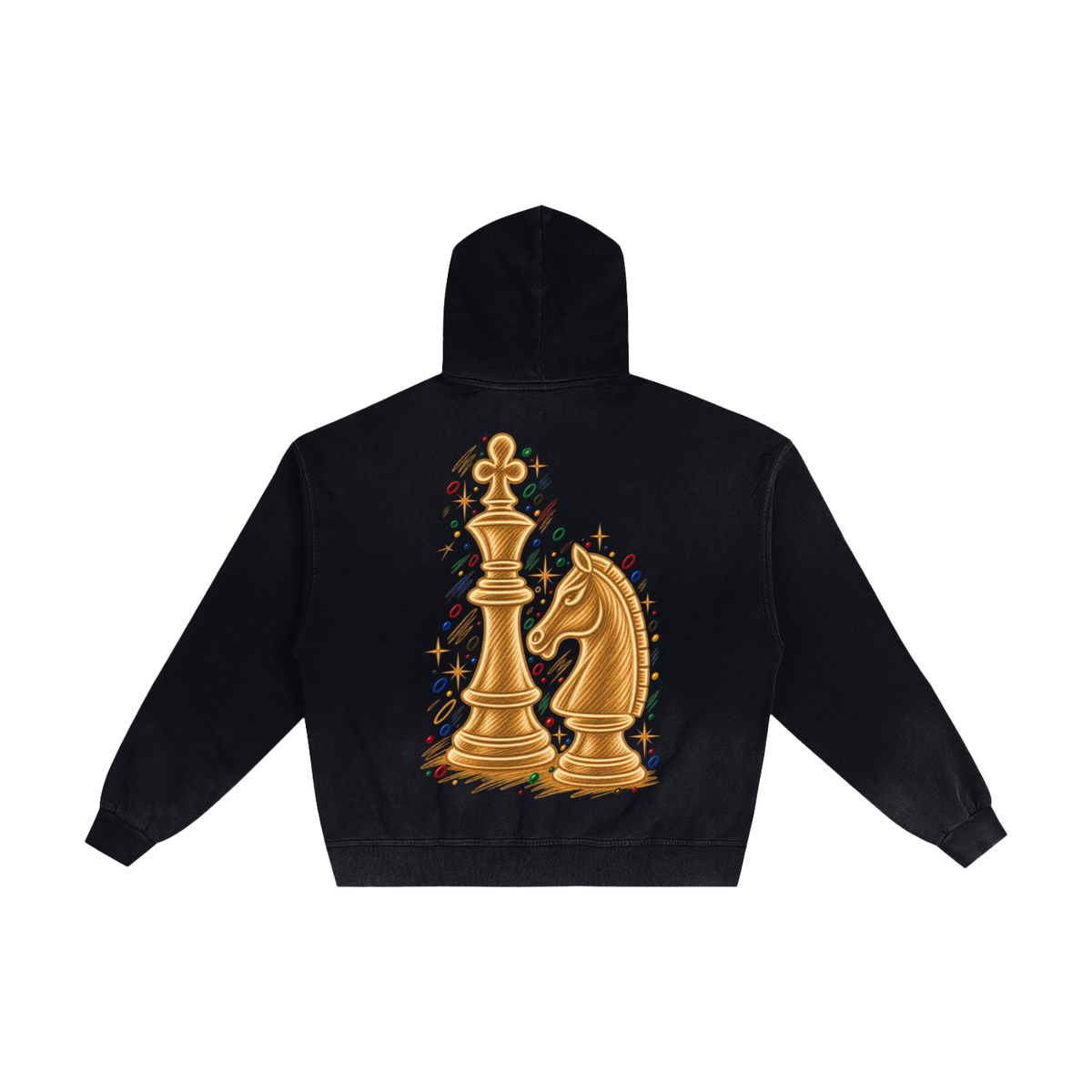 Le Faire Étalage Chess Royale Hand-Frayed Zip Hoodie
