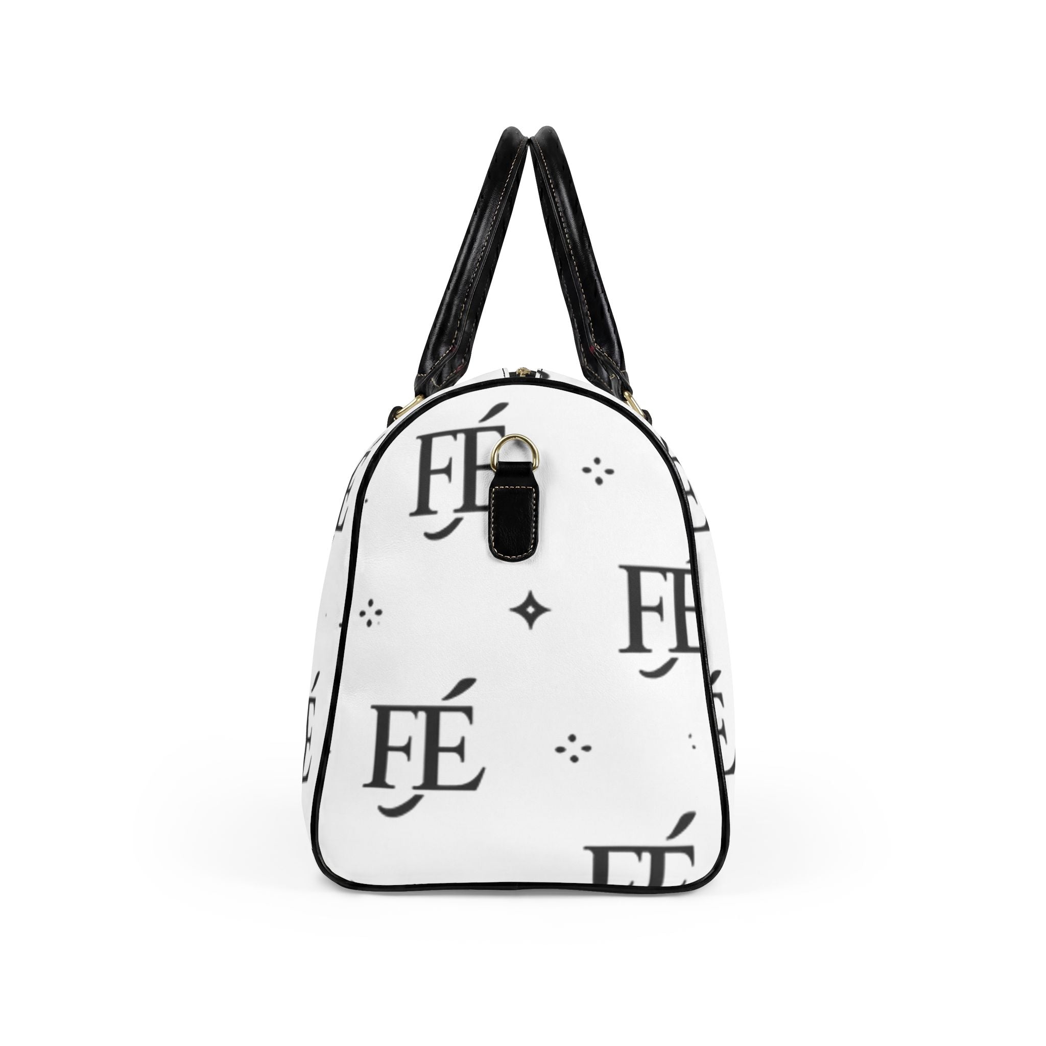 FÉ Monogram Leather Weekender — White