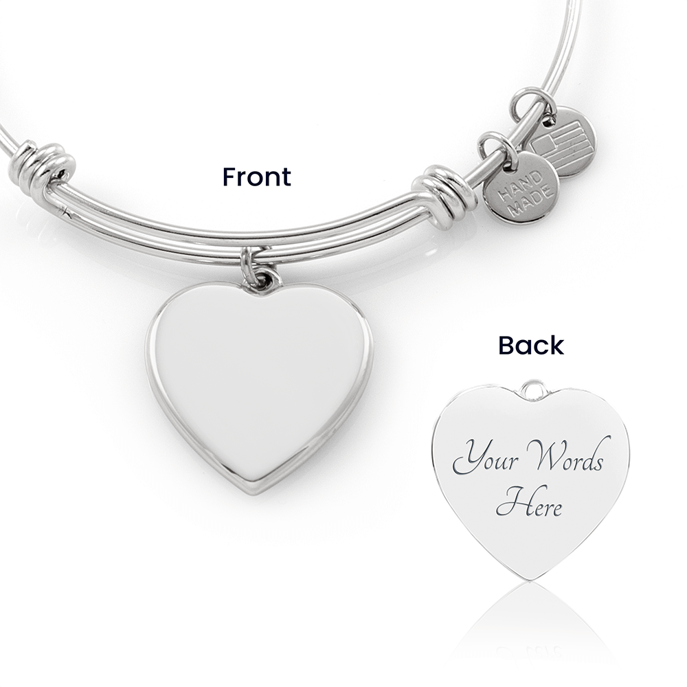 Le Faire Étalage Engraved Luxury Heart Bangle