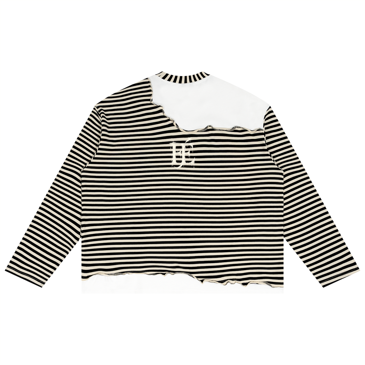 Samo's Ghost Deconstructed Two-Tone Striped Sweater